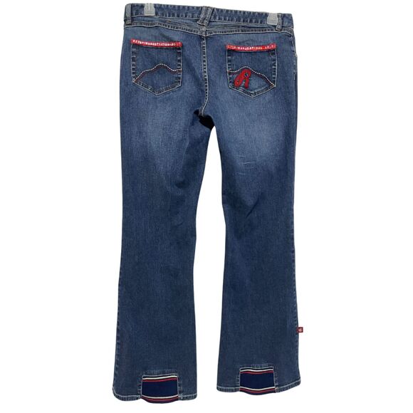 Deadstock RocaWear Y2k Low Rise Baggy Wide Leg Dark Jeans 15/16 - Picture 3 of 12